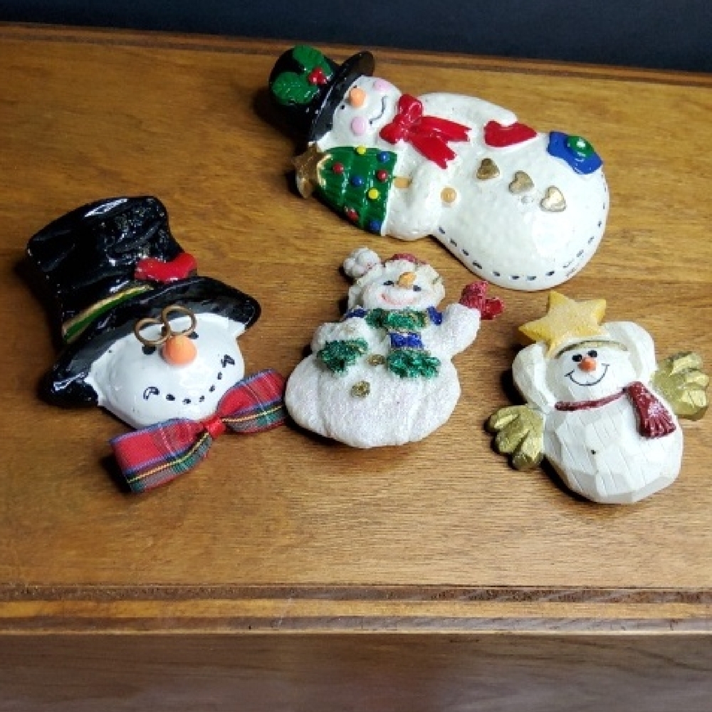 Festive Snowman Brooch/pin bundle